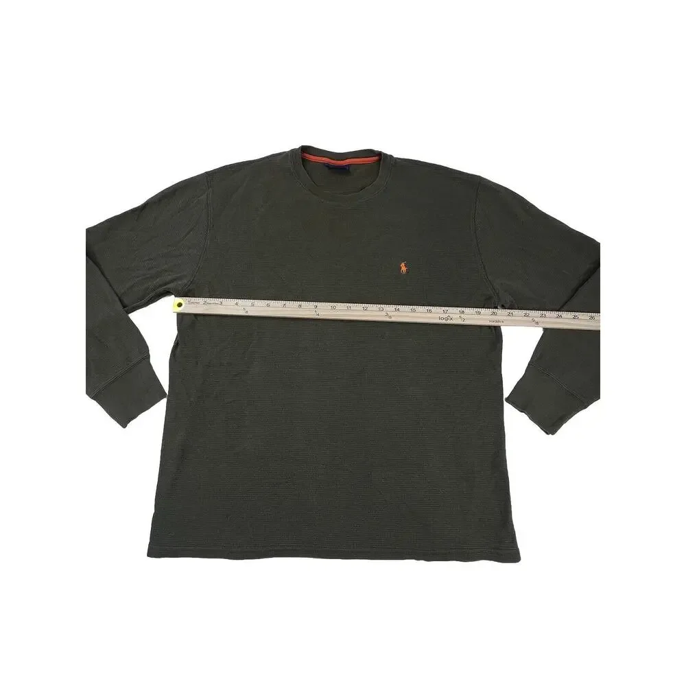 Polo Ralph Lauren Army Green Long Sleeve Sleep Shirt Mens Size Large S3